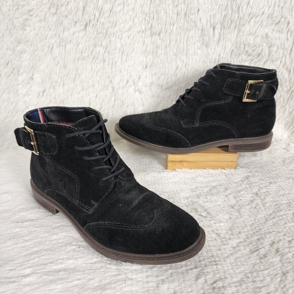 Tommy Hilfiger Julea Suede Oxford Ankle Bootie Size 8.5 - Picture 1 of 11
